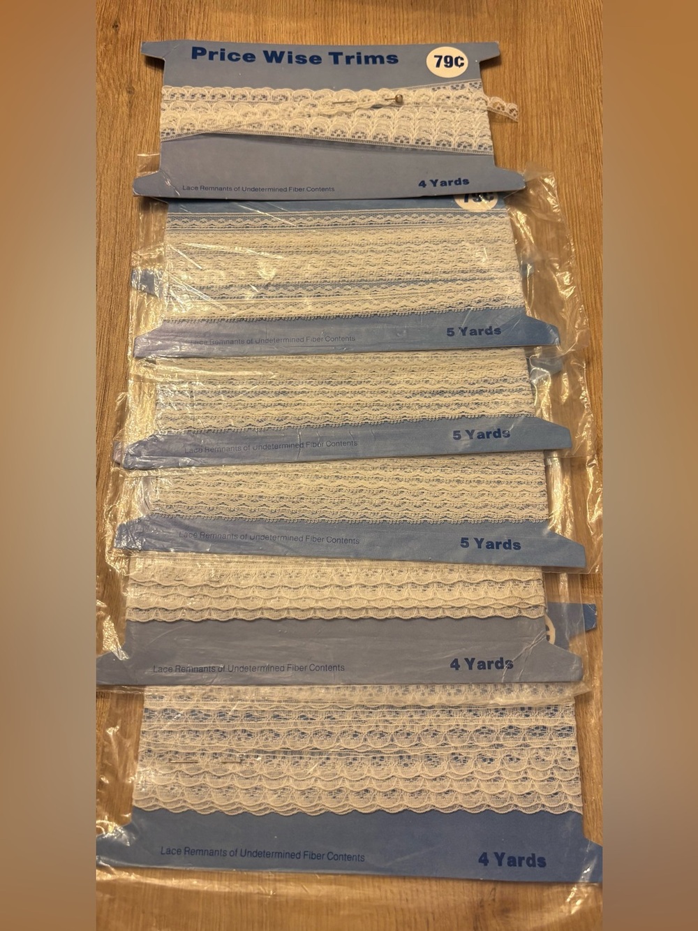 27 Yards! NOS Vintage 1960s 1970s 1/2” White Lace Edge Pack Decorative Trim NEW